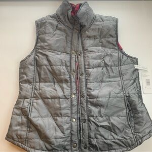 Women's Gray Quilted Vest